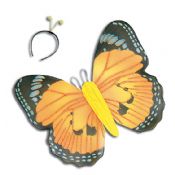 CLEARANCE - Large Butterfly Wings & Antenna - Yellow/black